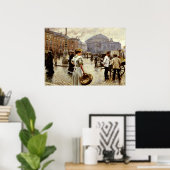 Ein Blick auf Kongens Nytorv, Kopenhagen Poster (Heimbüro)