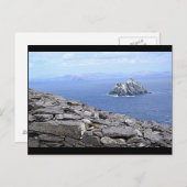 Ein Blick auf Little Skellig von Skellig Michael Postkarte (Vorne/Hinten)