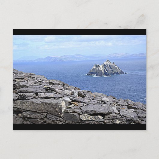 Ein Blick auf Little Skellig von Skellig Michael Postkarte (Vorderseite)