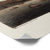 Ein Blick auf London von der Themse, 1809 Poster (Ecke)