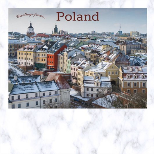 Ein Blick auf Lublin Polen Postkarte