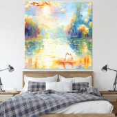 Ein Blick auf Monet Leinwanddruck (Insitu (Schlafzimmer))