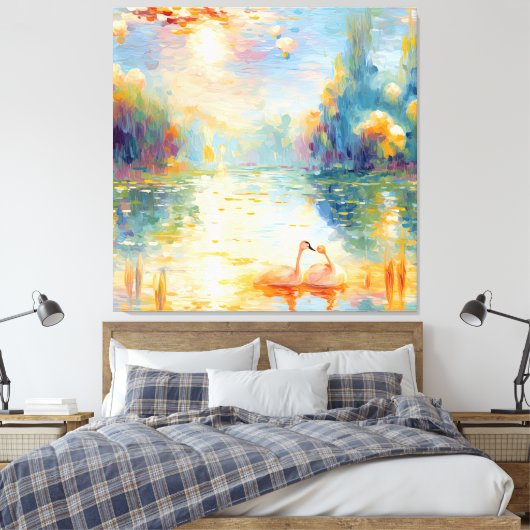 Ein Blick auf Monet Leinwanddruck (Insitu (Schlafzimmer))