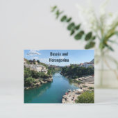 Ein Blick auf Mostar Bosnien und Herzegowina Postkarte (Stehend Vorderseite)
