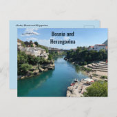 Ein Blick auf Mostar Bosnien und Herzegowina Postkarte (Vorne/Hinten)