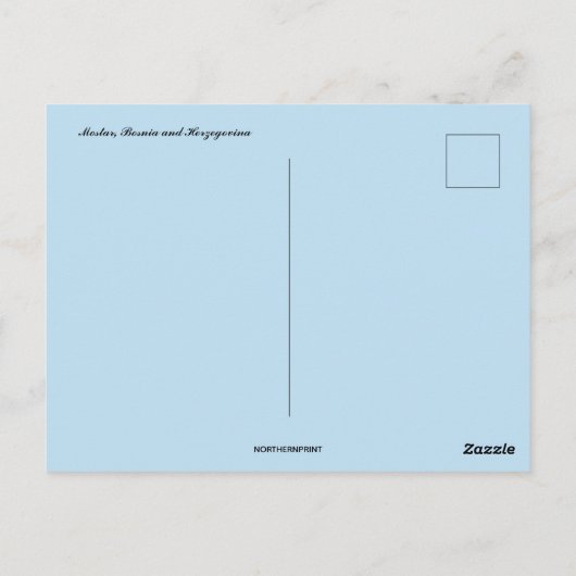 Ein Blick auf Mostar Bosnien und Herzegowina Postkarte (Rückseite)