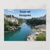 Ein Blick auf Mostar Bosnien und Herzegowina Postkarte (Vorderseite)
