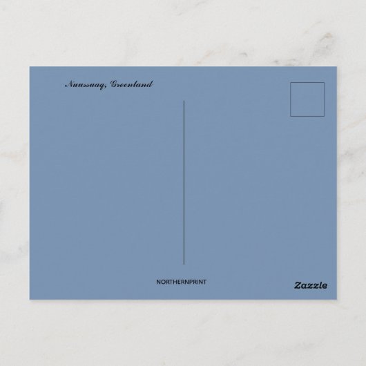 Ein Blick auf Nuussuaq Grönland Postkarte (Rückseite)