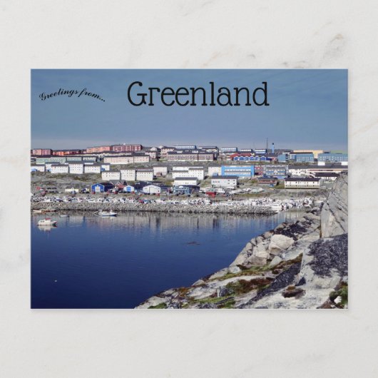 Ein Blick auf Nuussuaq Grönland Postkarte (Vorderseite)