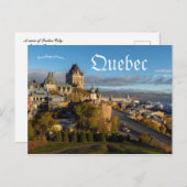 Ein Blick auf Quebec City Quebec Kanada Postkarte (Vorne/Hinten)