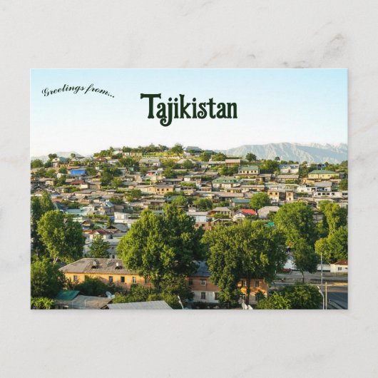 Ein Blick auf Tadschikistan Postkarte (Vorderseite)