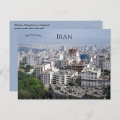 Ein Blick auf Teheran Iran Postkarte (Vorne/Hinten)