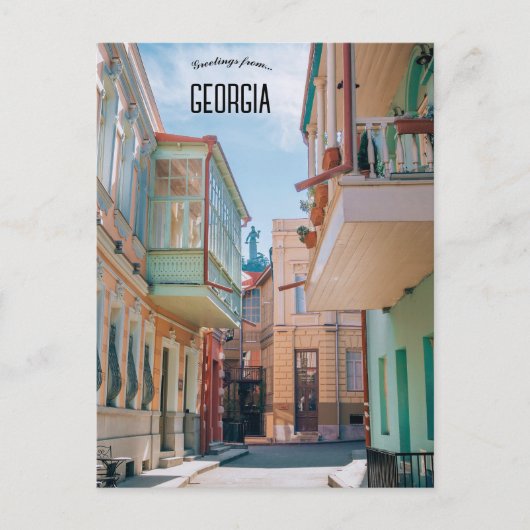 Ein Blick auf Tiflis und Georgien Postkarte (Vorderseite)