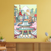 Ein Blick auf Tokio Leinwanddruck (Insitu (Wohnzimmer))