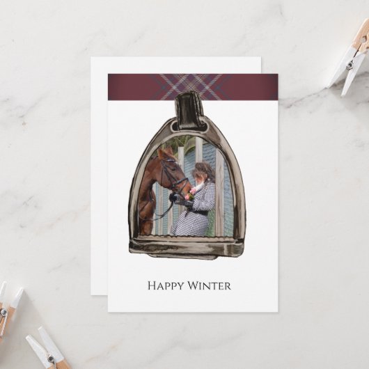 ein Blick durch den Steigbügel Karte (Vorderseite/Rückseite Beispiel)