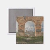 Ein Blick durch drei Bögen des Kolosseums Magnet (Vorderseite/Rückseite)