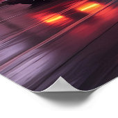 Ein Blick in das futuristische Stadtbild AI Poster (Ecke)