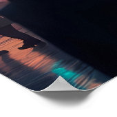 Ein Blick in das futuristische Stadtbild Poster (Ecke)