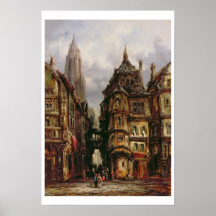 Ein Blick in das jüdische Viertel, Frankfurt, 1877 Poster
