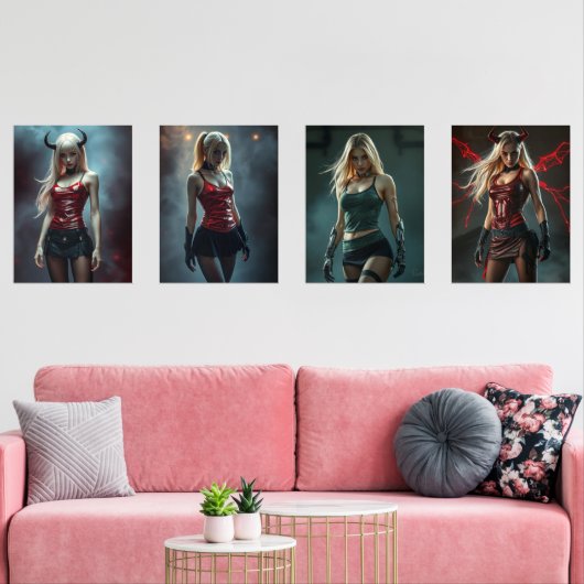 Ein Blick in die Zukunft Bilderwand Sets (Wohnzimmer)