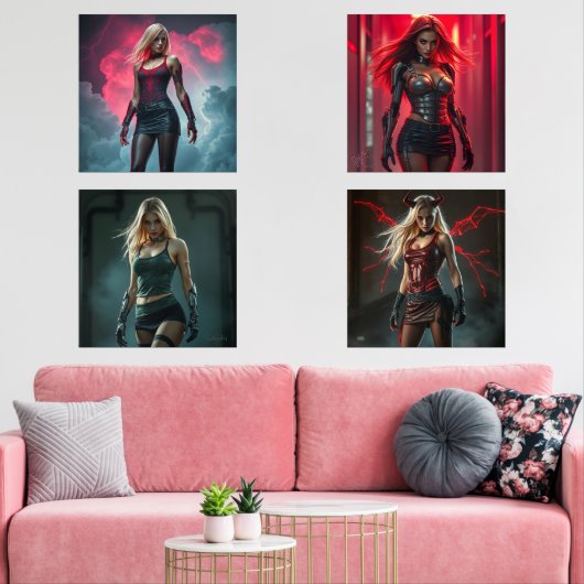 Ein Blick in die Zukunft Bilderwand Sets (Wohnzimmer)