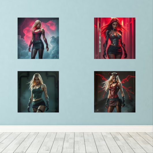 Ein Blick in die Zukunft Bilderwand Sets (Holzboden)