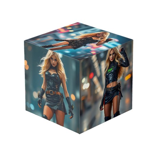 Ein Blick in die Zukunft Würfel (Vorderseite Schrägansicht)