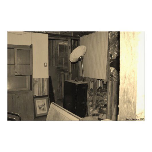 Ein Blick in ein altes Gebäude Fotodruck (Vorne)