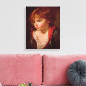 Ein blond haariger Junge mit einem offenen Shirt Leinwanddruck (Insitu (Wohnzimmer))