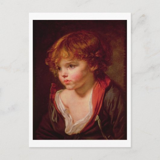 Ein blond haariger Junge mit einem offenen Shirt Postkarte (Vorderseite)