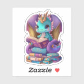 Ein Blue Dragon Reading Sticker (Blatt)
