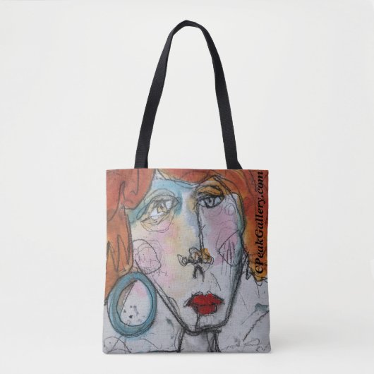 Ein Blue Earing Toto Beutel Tasche (Vorderseite)