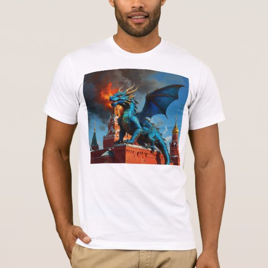 Ein Blue & Gold Dragon besucht Moskau T-Shirt (Vorderseite)