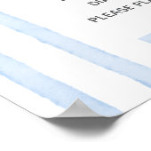 Ein Blue-Jean-Baby-Windeln-Raffelzeichen Poster (Ecke)