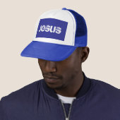 Ein Blue Jesus Trucker Hat Truckerkappe (Beispiel)