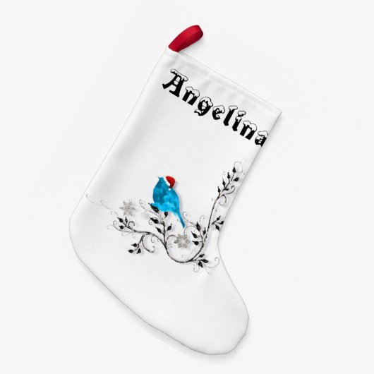 Ein Bluebird Weihnachten Kleiner Weihnachtsstrumpf (Vorderansicht (hängend))