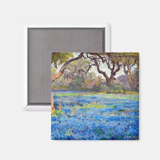 ein Bluebonnets-Feld auf Alamo-Höhen, Magnet (Vorderseite/Rückseite)