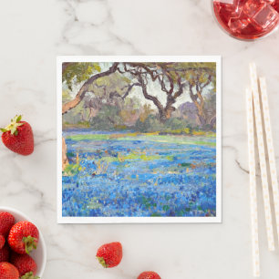 ein Bluebonnets-Feld auf Alamo-Höhen, Serviette