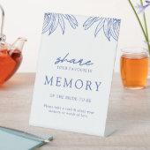 Ein Blueszeichen für ein Memory-Brautparty Sockelschild (In Situ)