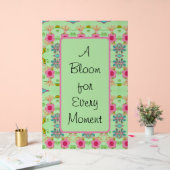 Ein Blühen für jeden Moment Acrylschild (Hochzeit)