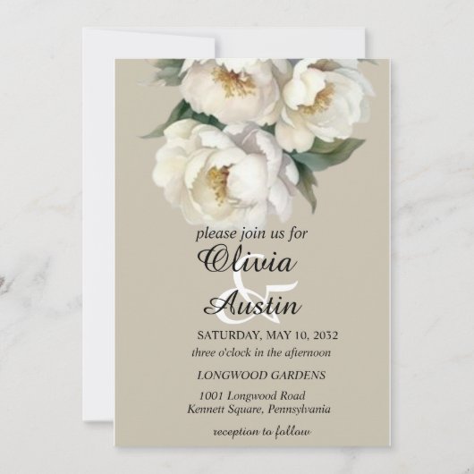 Ein blühender Anfang Einladung (Vorderseite)