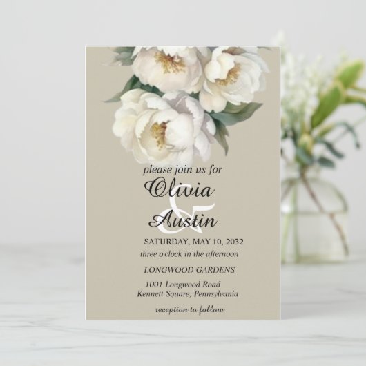 Ein blühender Anfang Einladung (Stehend Vorderseite)