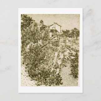 Ein blühender Garten, Vincent van Gogh Postkarte