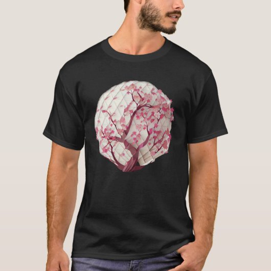 Ein blühender Lebenskirschbaum Glob T-Shirt (Vorderseite)
