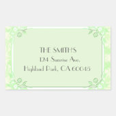 Ein blühendes, helles Grün Rechteckiger Aufkleber (Vorderseite)