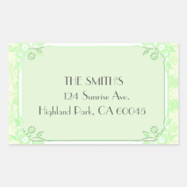 Ein blühendes, helles Grün Rechteckiger Aufkleber