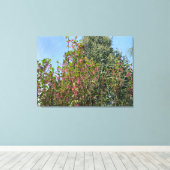Ein blühendes Kalifornien: : Pink Currant Leinwanddruck (Insitu (Holzboden))
