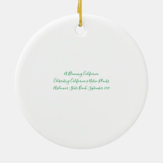 Ein blühendes Kalifornien: Sea Cliff Buckweizen Keramik Ornament (Hinten)