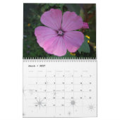Ein Blumen-Illustriertes Kalender (Mär 2027)