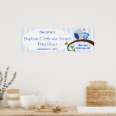 Ein Blumenbanner für eine Babydusche Poster (Küche)